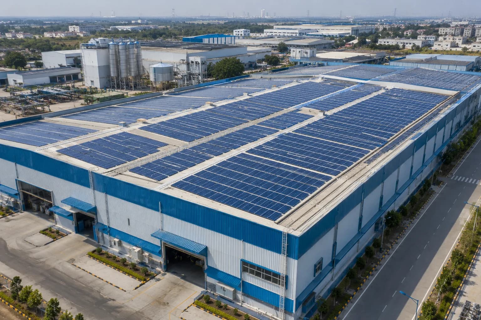 Illustrative commercial and industrial solar installation